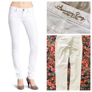 EUC Women’s Junior’s American Rag Crisp White Skinny Leg Jeans Size 9 R